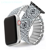 Elastic Watchband for Iwatch 38mm 40mm 44mm 42mm Woman Stainless Steel Band for Apple Watch Series 6 5 4 3 Se 2 Expansion Luxury