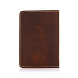 Leather card case passport holder