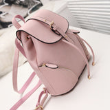 Hot High Quality PU Leather Backpacks Trendy Female Drawstring Travel Bags Retro School Bags Women High Quality Rucksack Mochila