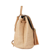 Straw Bag Women Straw Backpack Handmade Rattan Female Summer Fresh  Sweet Backpacks Wicker Bags for Women