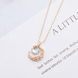 LATS Glowing Discoloration Moon Chain Necklace Korea Creative Luminous Stone Pendant Necklaces for Women Fashion Jewelry Gifts