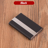 Laser Engraved LOGO Luxury ID Cardholder Wallet Leather Business Credit Card Holder Travel Name Card Holder Organizer Holder