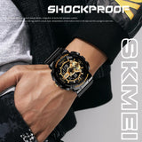 SKMEI Luxury Fashion Digital Watch Men Shockproof Waterproof Dual Wristwatch LED Chrono Alarm Clock Mens Watches Cool Bracelet