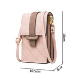 Plaid Print Messenger Bags Woman 2021 Fashion Small Crossbody Bags For Mobile Phone Mini PU Leather Shoulder Messenger Bag Girls