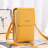 Mini PU Leather Phone Crossbody Bags for Women 2021 Summer Lady Shoulder Handbag Female Touch Screen Fashion Brand Luxury Purses