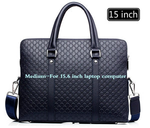 New Double Layers Men's Leather Business Briefcase Casual Man Shoulder Bag Messenger Bag Male Laptops Handbags Men Travel Bags