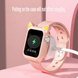 watch case for apple watch 6 SE 5 4 40mm 44mm protector cover Silicone Cartoon Cat Ears Case For iWatch Series 3 2 42mm 38mm