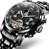 AESOP Skeleton Watch Men Automatic Tourbillon Mechanical Watch Waterproof Luminous Top Brand Luxury Clock Man Relogio Masculino