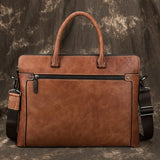 Newest 100% Genuine Leather Laptop Bag Business Travel Briefcase Shoulder Bag Dual Use Men Leather Bags For Office Worker