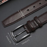 New Fashion Men's Genuine Leather Belts Designer Belt for Man Pin Buckle with Leather Strap Business Dress Male Belts HQ091