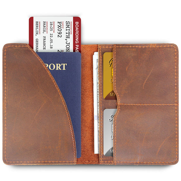 Cover Men Wallet ID Credit Card Case Vintage Male Passport Holder for Men Slim Document Crazy Horse card holder wallet