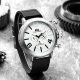 Automatic Self Wind Mechanical Rubber Strap Black Silver Boat Case Orange Blue Yellow Grey Classic U Men Watch