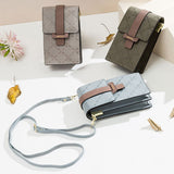 Plaid Print Messenger Bags Woman 2021 Fashion Small Crossbody Bags For Mobile Phone Mini PU Leather Shoulder Messenger Bag Girls