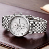 DOM Men mens watches top brand luxury waterproof mechanical stainless steel watch Business reloj hombrereloj M-811D-7M