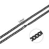 Stainless Steel Chain Necklace for Men Women Curb Cuban Link Chain Black Gold Silver Color Punk Choker Fashion Male Jewelry Gift