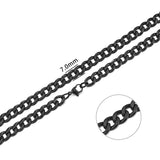 Stainless Steel Chain Necklace for Men Women Curb Cuban Link Chain Black Gold Silver Color Punk Choker Fashion Male Jewelry Gift