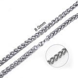 Stainless Steel Chain Necklace for Men Women Curb Cuban Link Chain Black Gold Silver Color Punk Choker Fashion Male Jewelry Gift