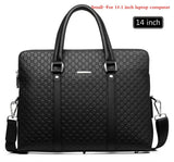 New Double Layers Men's Leather Business Briefcase Casual Man Shoulder Bag Messenger Bag Male Laptops Handbags Men Travel Bags