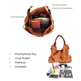 CEZIRA Brand Large Women's Leather Handbags High Quality Female Pu Hobos Shoulder Bags Solid Pocket Ladies Tote Messenger Bags