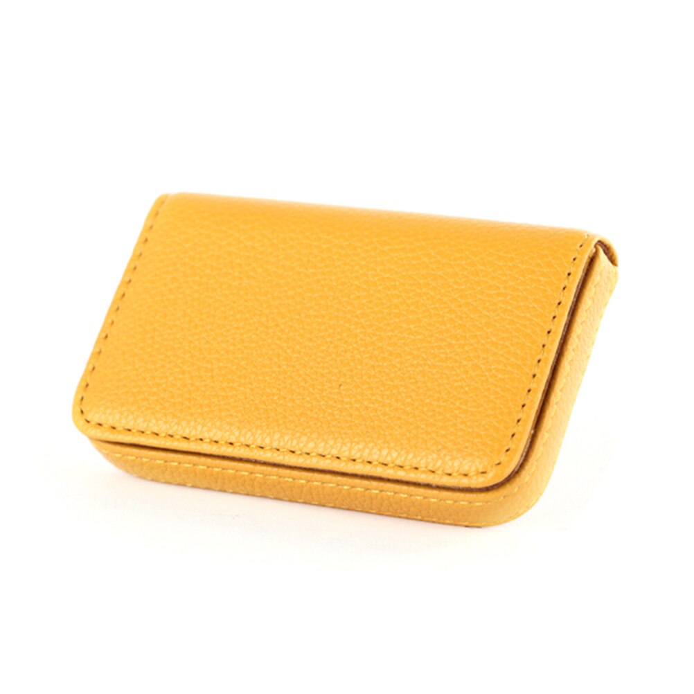 MAZYPO Business Card Holder Name Multi Cards Case, Yellow Luxury PU Leather Credit Card ID Case - Protector Business Name Card Holder Slim Metal