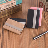 Laser Engraved LOGO Luxury ID Cardholder Wallet Leather Business Credit Card Holder Travel Name Card Holder Organizer Holder