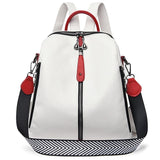 Fashion Backpack Women Soft Leather Backpack Female White High Quality Travel Back Pack School Backpacks for Girls Sac A Dos Hot