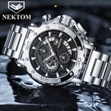 Casual Men Sport Watch Top Brand Stainless Steel Waterproof Chronograph Watch Fashion Business Men Wristwatch Military Watches