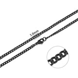 Stainless Steel Chain Necklace for Men Women Curb Cuban Link Chain Black Gold Silver Color Punk Choker Fashion Male Jewelry Gift