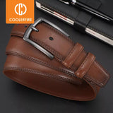 New Fashion Men's Genuine Leather Belts Designer Belt for Man Pin Buckle with Leather Strap Business Dress Male Belts HQ091