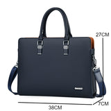 Oyixinger Men's Bag Fashion Leather Shoulder Bag For Man Business Briefcase For 14Inch Laptop Casual Large Capacity Handbag Male