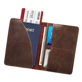 New 2018 Genuine Leather  Passport wallet Vintage Cow Leather Passport cover Unisex Wallet Credit Card Holder Travel Wallet