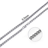 Stainless Steel Chain Necklace for Men Women Curb Cuban Link Chain Black Gold Silver Color Punk Choker Fashion Male Jewelry Gift