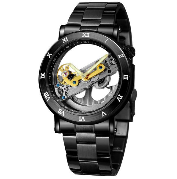 Best Selling Luxury Famous Brand Forsining Mens Transparent Case Mechanical Tourbillon Design Skeleton Automatic Wrist Watches