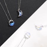 LATS Glowing Discoloration Moon Chain Necklace Korea Creative Luminous Stone Pendant Necklaces for Women Fashion Jewelry Gifts