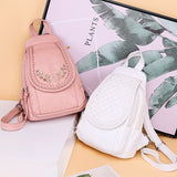 Hot White Women Backpack Female Washed Soft Leather Backpacks Ladies Sac A Dos School Bags for Girls Travel Back Pack Rucksacks