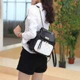 Genuine cow leather Backpack Women cowhide Korean style fashionable vertical crossbody shoulder school bags for teenage girls