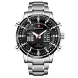 LIGE Watches For Men Luxury Brand Sport Quartz Wristwatch Waterproof Military Digital Clock Steel Men Watch Relogio Masculino