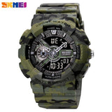 SKMEI Luxury Fashion Digital Watch Men Shockproof Waterproof Dual Wristwatch LED Chrono Alarm Clock Mens Watches Cool Bracelet