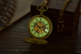 Top Brand Luxury Antique Gold Pocket Watch FOB Chain Necklace Pendants Roman Numerals Watch Gift