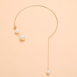 Elegant Big White Imitation Pearl Choker Necklace  Clavicle Chain Fashion Necklace For Women Wedding Jewelry Collar 2021 New