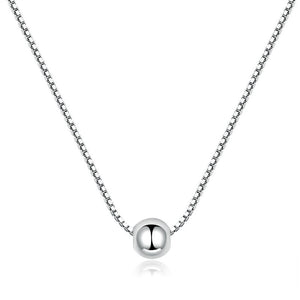 bamoer Simple Minimalist Short Necklace for Women 925 Sterling Silver Clear Cubic Zircon Chain Necklaces Wedding Jewelry BSN085