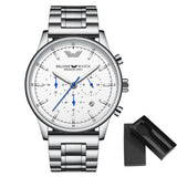Belushi Men's watches Modern Man Watch 2021 Business Casual Watch for Men Chronograph Sport Waterproof Analog Quartz Wrist Watch