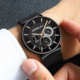 CRRJU Mens Watches Luxury Fashion Ultra-thin Auto Date Wrist Watch Waterproof Big Face Sport Watch for Men Relogio Masculino