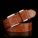 Men's belt smooth buckle business casual belt fashion young men's trouser designer