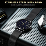 New Luxury Men's Star Watches Fashion Business Stainless Steel Strap Wrist Watch Double Calendar Clock