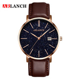 New Luxury Men's Star Watches Fashion Business Stainless Steel Strap Wrist Watch Double Calendar Clock