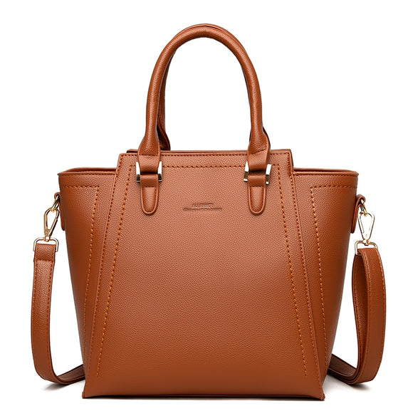 Large Capacity Casual Tote Bag Leather Big Shoulder Crossbody Bags for Women 2021 Simple Female Shopper Bag Designer Handbags
