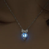 LATS Glowing Discoloration Moon Chain Necklace Korea Creative Luminous Stone Pendant Necklaces for Women Fashion Jewelry Gifts