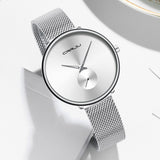 CRRJU Women's Watches 2021 Luxury Ladies Watch Fashion Minimalist Waterproof Slim Band Watches for Women Gift Reloj Mujer
