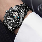 AESOP Skeleton Watch Men Automatic Tourbillon Mechanical Watch Waterproof Luminous Top Brand Luxury Clock Man Relogio Masculino